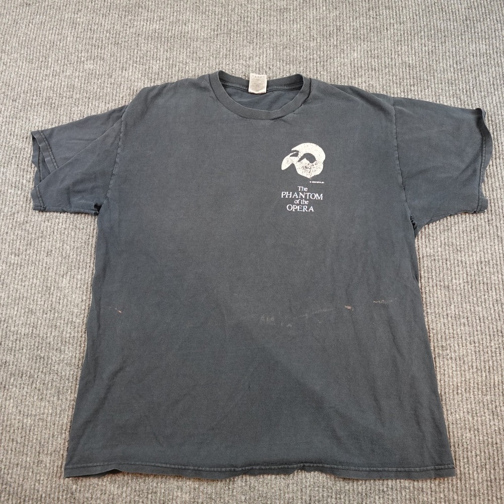 Vintage Phantom Of The Opera Shirt Mens Medium Black Fruit Of The Loom 1988